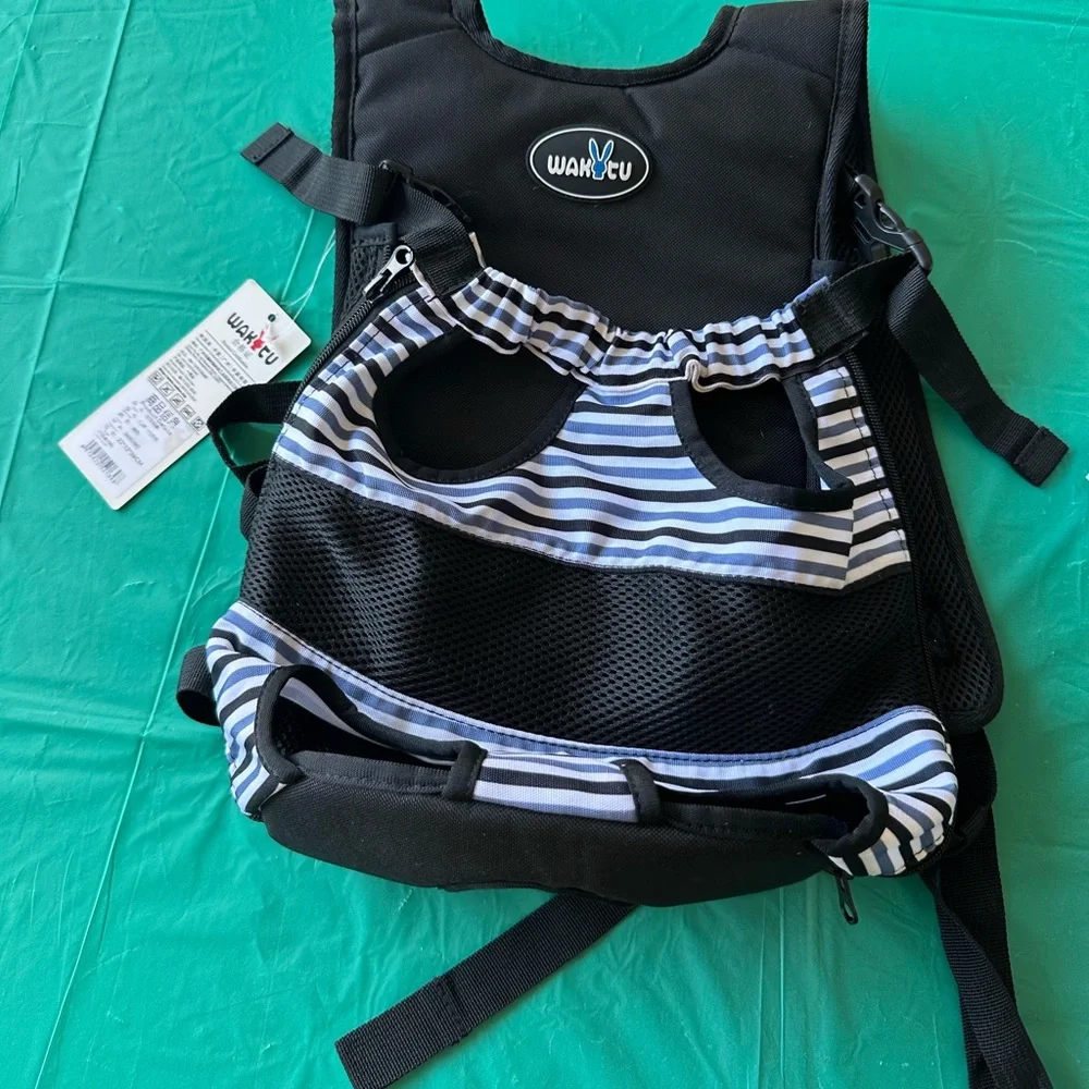 Black and White Striped Dog Carrier